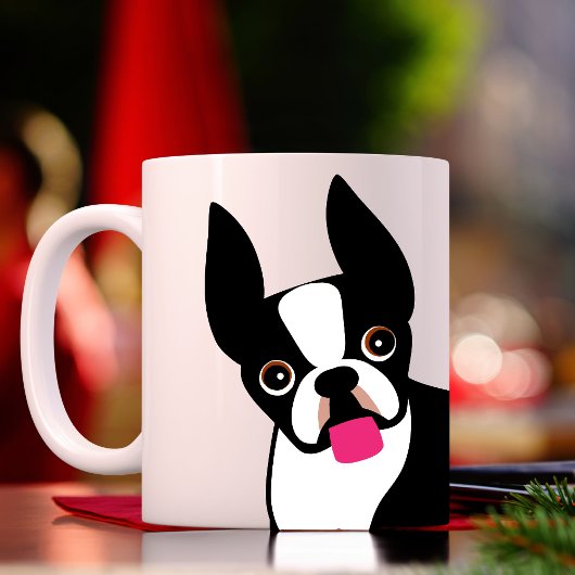 Mug Happy Boston Terrier noir et blanc