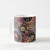 Mug Happy Café Acrylique main peint Rustique moderne (Devant gauche)