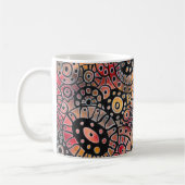 Mug Happy Café Acrylique main peint Rustique moderne (Gauche)