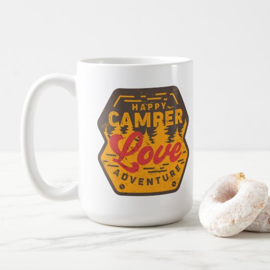 Mug Happy Camper Love Adventures (Avec donut)