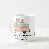 Mug Happy Camper Nom de famille Cute RV Camping Retro  (Devant gauche)
