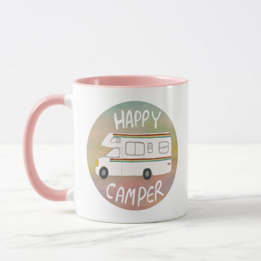 Mug Happy Camper Rainbow Sweet RVing Motorhome (Gauche)