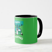 Mug Happy Campers | Caravaner | Oreiller à lancer de c (Devant droit)