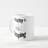 Mug Happy Camping - Joyeux design graphique (Devant gauche)