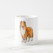 Mug Happy Cartoon Rough Collie (Centre)