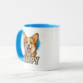 Mug Happy Corgi Cute Dog Lover Design for Positive (Devant gauche)