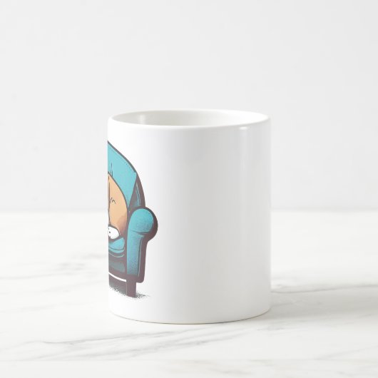 Mug Happy Couch Beagle | Chien dormant mignon | Art po (Centre)