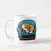 Mug Happy Couch Beagle | Chien dormant mignon | Art po (Gauche)
