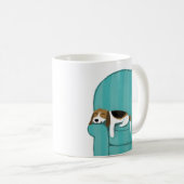 Mug Happy Couch Beagle | Chien dormant mignon | Art po (Devant droit)