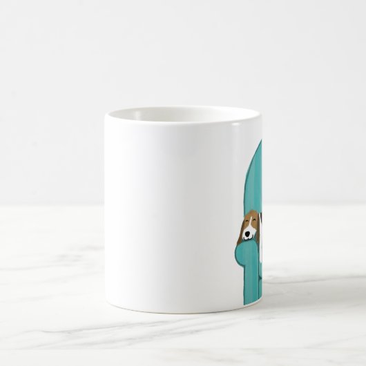 Mug Happy Couch Beagle | Chien dormant mignon | Art po (Centre)