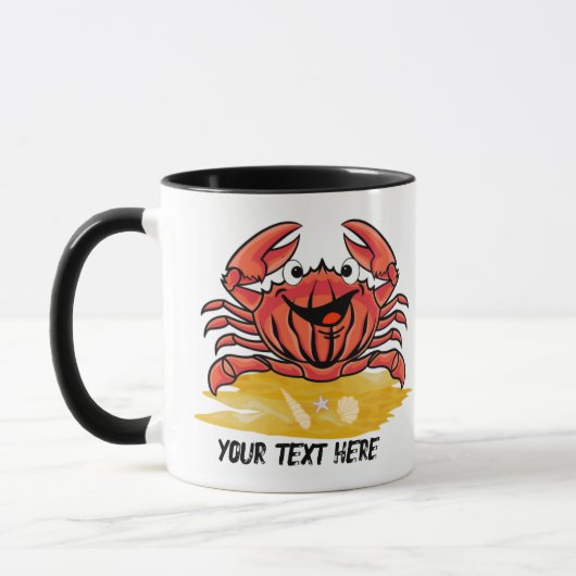 MUG HAPPY CRAB, (ÉDITABLE) (Gauche)