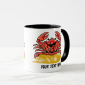 MUG HAPPY CRAB, (ÉDITABLE) (Devant droit)