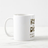 Mug Happy Diwali Salutation Coeurs mignons Typographie (Gauche)