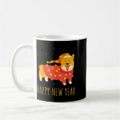 Mug Happy Dog Corgi Celebrating New Year Cozy Christma (Gauche)