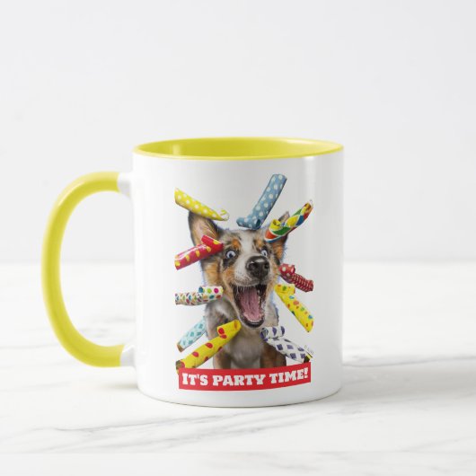 Mug Happy Dog Party Blowers (Gauche)