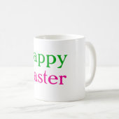 Mug Happy easter boho vert rose enfants ajouter nom ti (Devant droit)