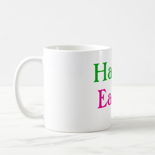 Mug Happy easter boho vert rose enfants ajouter nom ti (Gauche)