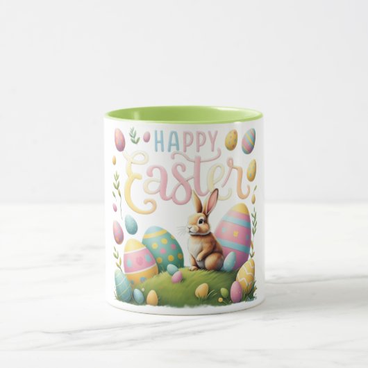 Mug Happy Easter Bunny and Eggs (Centre)