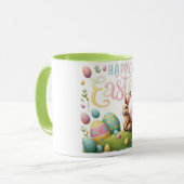 Mug Happy Easter Bunny and Eggs (Devant gauche)
