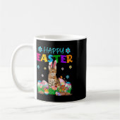Mug Happy Easter Bunny Bengal Cat Hunting Eggs Colourf (Gauche)