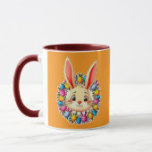 Mug Happy Easter Bunny – Colorful Spring Art caneca (Gauche)