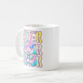 Mug Happy Easter Bunny Coquette Bow Preppy Easter Day  (Devant gauche)