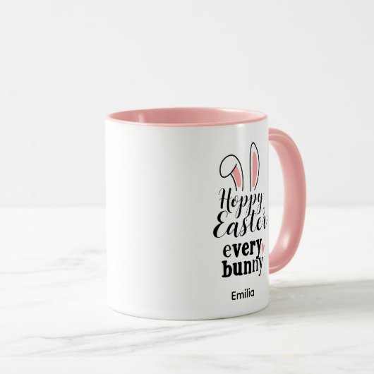 Mug Happy Easter Bunny Custom Gift (Devant droit)