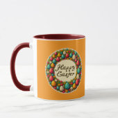 Mug Happy Easter – Classic Wreath Design caneca (Gauche)