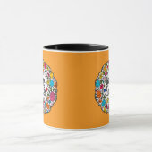 Mug Happy Easter – Decorative Floral Wreath caneca (Centre)