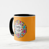Mug Happy Easter – Decorative Floral Wreath caneca (Devant gauche)
