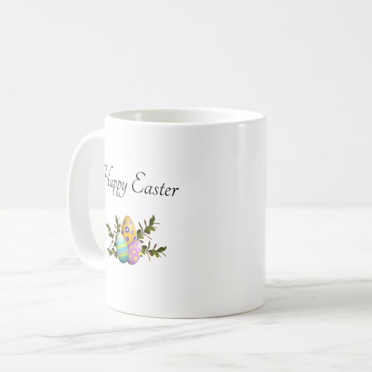 Mug Happy Easter Elegant Decorated Eggs  (Devant gauche)
