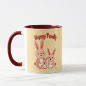 Mug Happy Easter Family – Cute Bunny - caneca (Gauche)