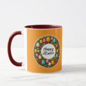 Mug Happy Easter – Festive Egg Wreath caneca (Gauche)