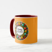 Mug Happy Easter – Festive Egg Wreath caneca (Devant gauche)