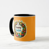 Mug Happy Easter – Floral Spring Wreath caneca (Devant gauche)