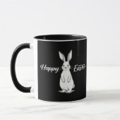 Mug Happy Easter – Minimal Bunny Illustration - caneca (Gauche)