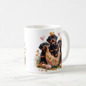 Mug Happy Easter Rottweiler Dogs (Devant droit)