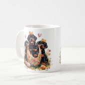 Mug Happy Easter Rottweiler Dogs (Devant gauche)
