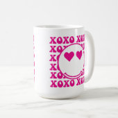 Mug Happy Face, xoxo, valentine, custom mug, cup (Devant droit)