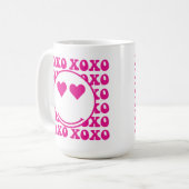 Mug Happy Face, xoxo, valentine, custom mug, cup (Devant gauche)