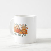 Mug Happy Fall Y'all, automne et épices Citrouilles (Devant gauche)