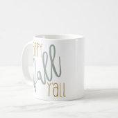 Mug Happy Fall Yall Automne Trendy Modern Citation (Devant gauche)