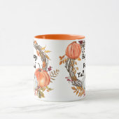 Mug Happy Fall Y'all : Citrouille et Feuille cosy d'au (Centre)