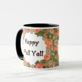 Mug Happy Fall Y'all : Citrouille et Feuille cosy d'au (Devant gauche)