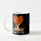 Mug Happy Fall Y'all Funny Corgi Automne Citrouilles (Gauche)