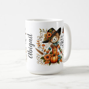 Mug Happy Fall Yall mignon Scarecrow et Autumn Foliing