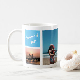 Mug Happy Family Photo Collage Summer Vacation Memory