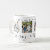 Mug Happy Fête des pères 4 Photo Custom White (Devant gauche)