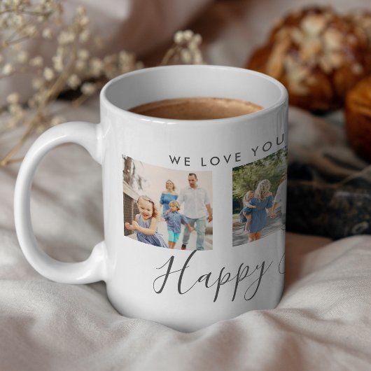 Mug Happy Fête des pères 4 Photo Custom White