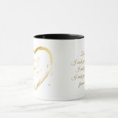 Mug Happy Fête des pères Elegant Gold Calligraphie Lux (Centre)